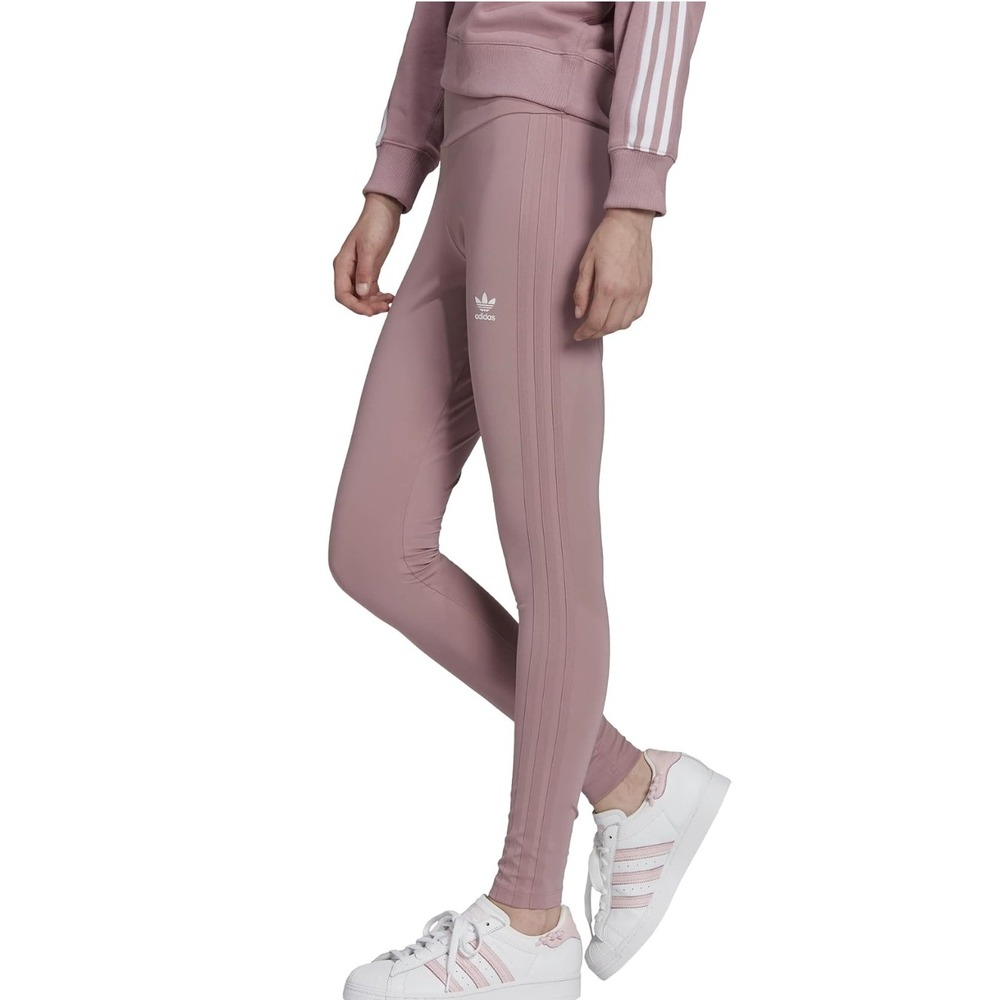 Adidas Originals Adicolor Classics 3-Stripe Leggings Mauve Purple Womens -Small - Picture 2 of 6